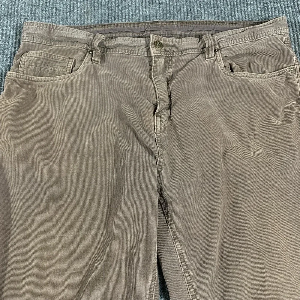 Prana Pants Mens‎ 38x32 Brown Corduroy Straight Leg Organic Cotton Blend Casual